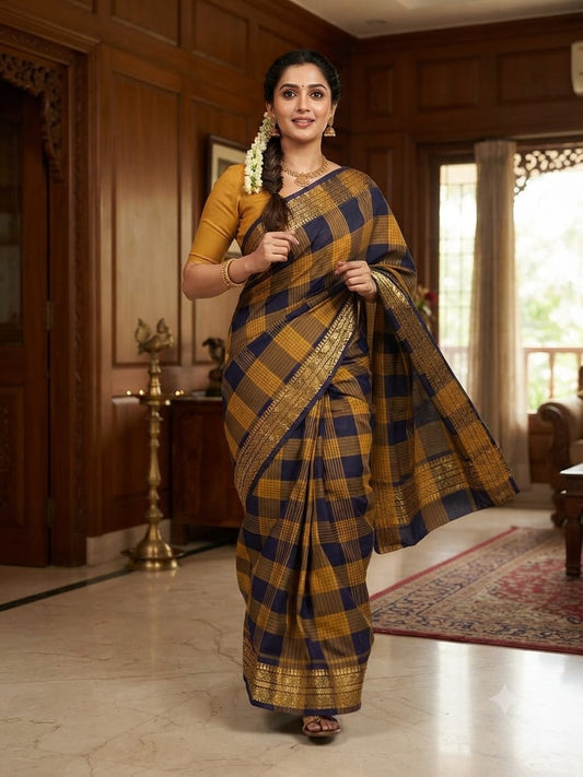 Chettinad Cotton Sarees – Traditional & Comfortable Cotton Sarees - CHETCK10