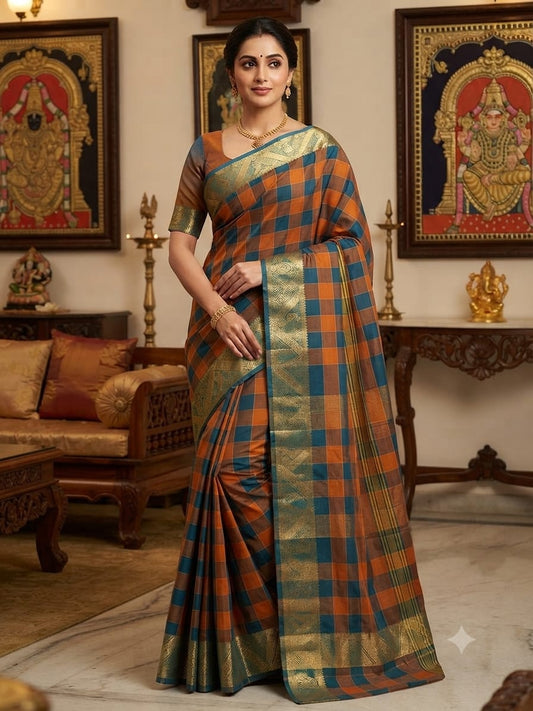 Chettinad Cotton Sarees – Traditional & Comfortable Cotton Sarees - CHETCK03