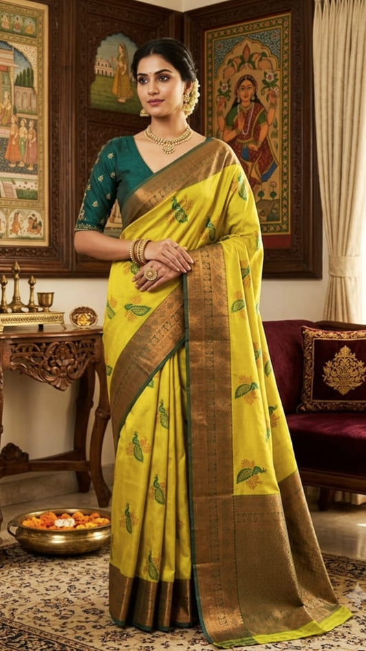Mayil Pattu Sarees – Beautiful Peacock Motif Sarees | MAYIL_PL_08