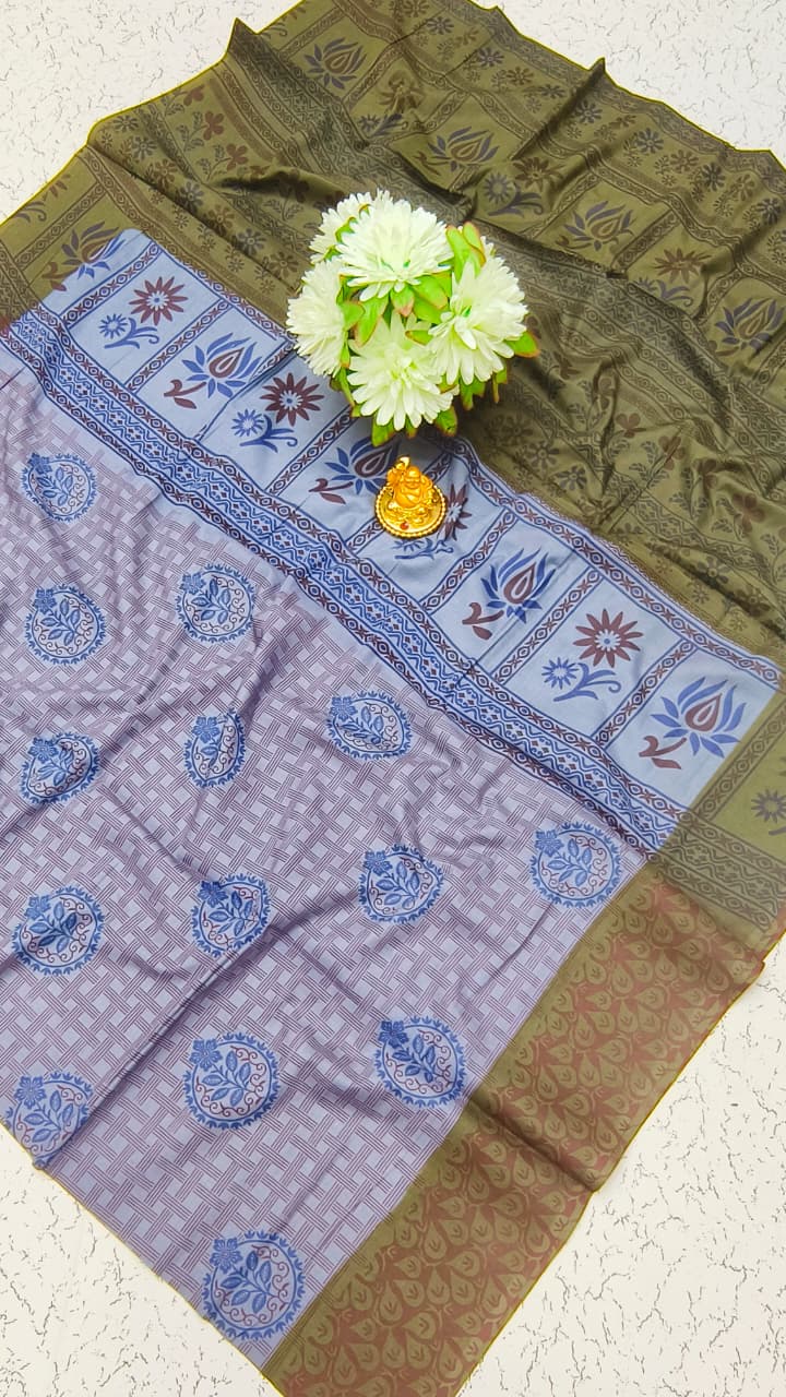 Soft Cotton Saree | Pure Cotton | Lightweight & Comfortable Everyday Wear | SFTCT01