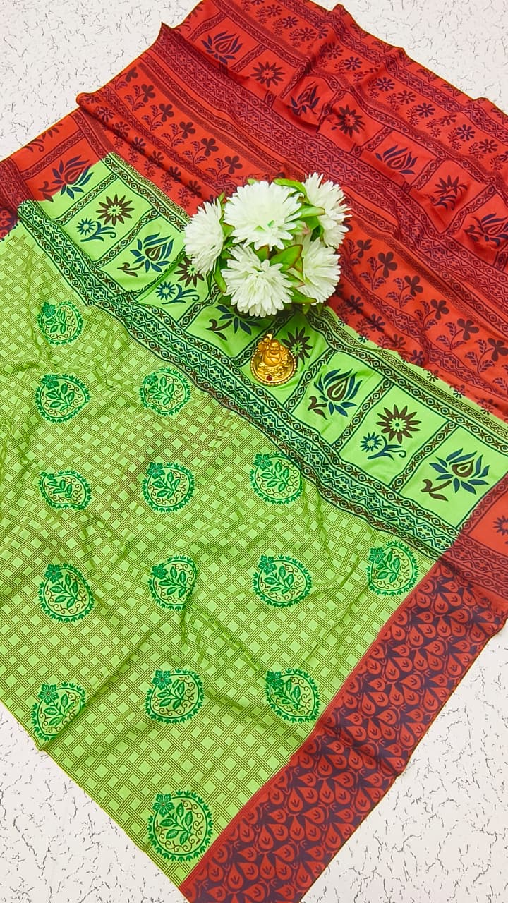 Soft Cotton Saree | Pure Cotton | Lightweight & Comfortable Everyday Wear | SFTCT06