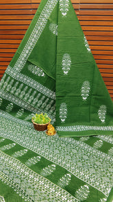 Bengal Yellow White Mul Mul Cotton saree with Abstract print