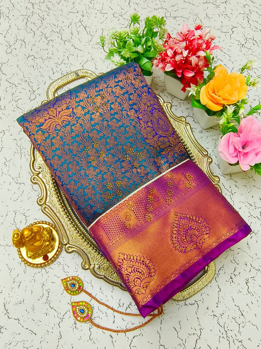 Pure Silk Stone Work Saree | Rich Zari Border I PSSWS21