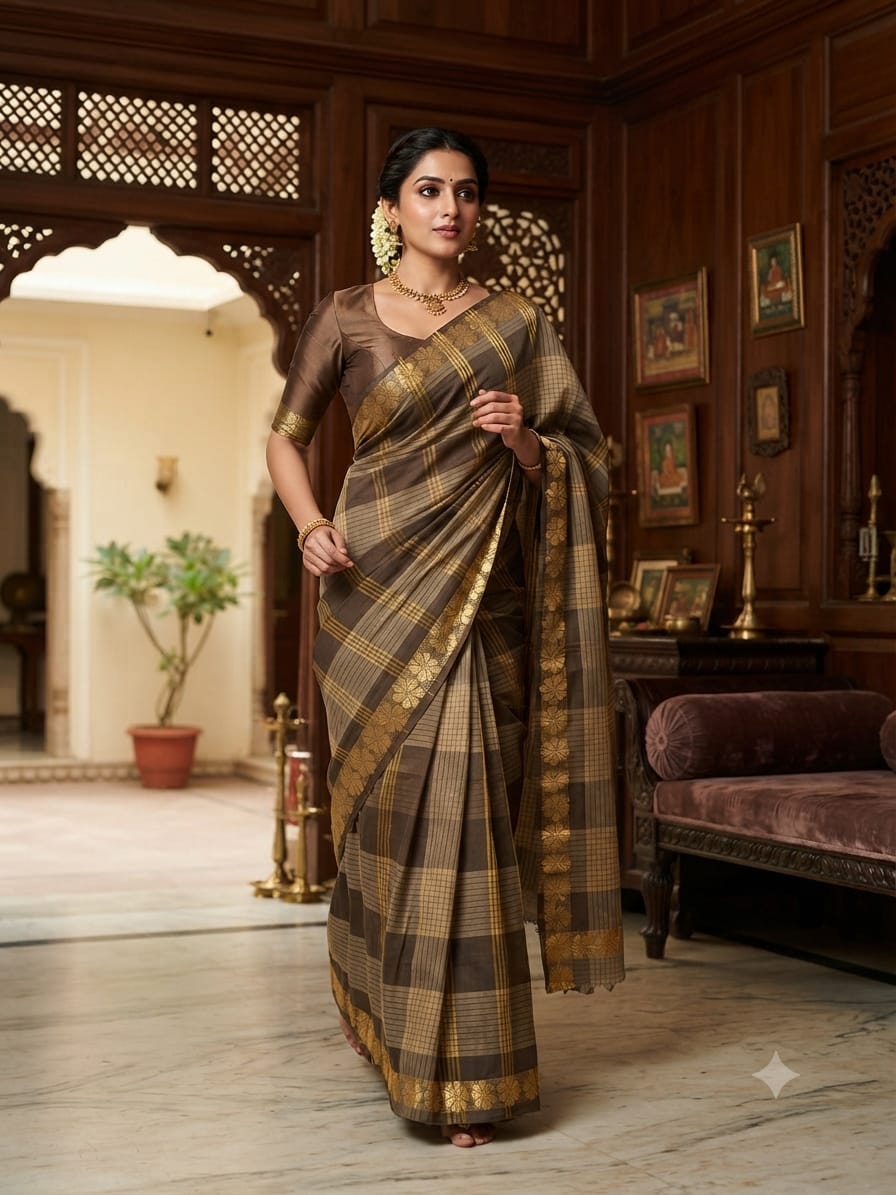 Chettinad Cotton Sarees – Traditional & Comfortable Cotton Sarees - CHETCK12