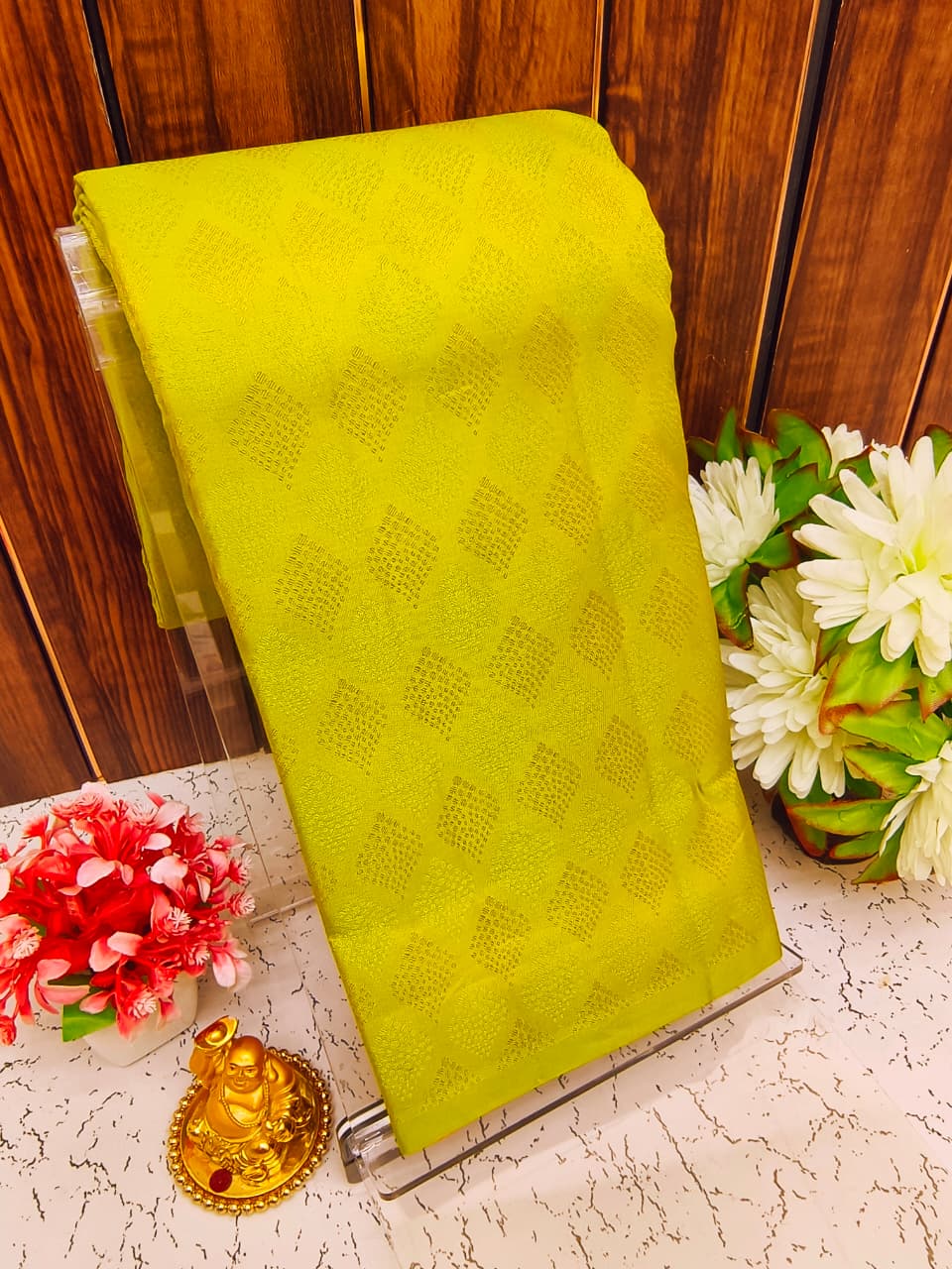 Pure Silk Saree | Zari Butta & Emboss Design with Rich Border | Wedding & Festive Wear - PUPLBE05