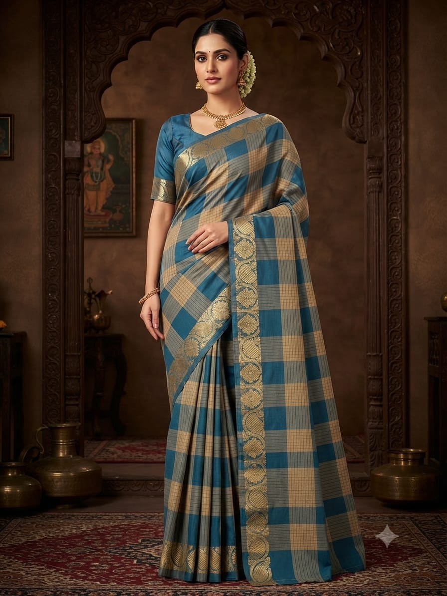 Chettinad Cotton Sarees – Traditional & Comfortable Cotton Sarees - CHETCK16