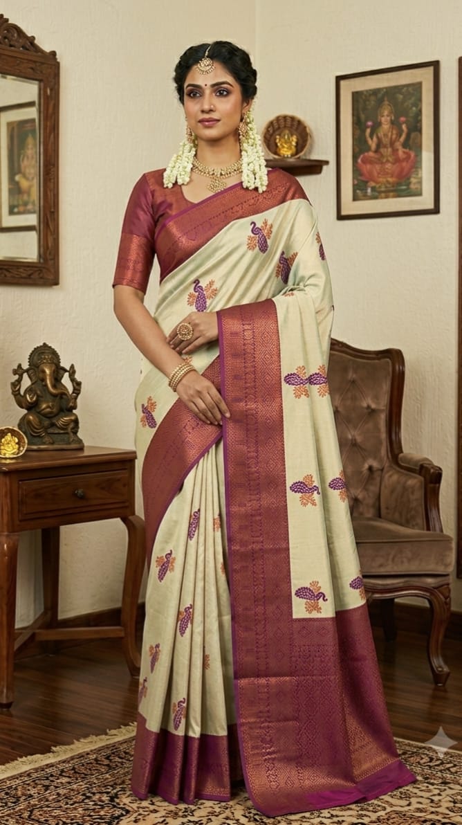 Mayil Pattu Saree Collection | Traditional & Elegant Semi Silk Sarees I MAYILS006
