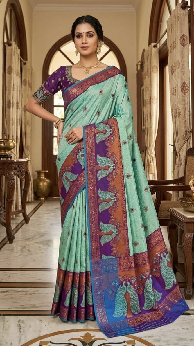 Mayil Pattu Saree Collection | Traditional & Elegant Semi Silk Sarees  I MAYIL010
