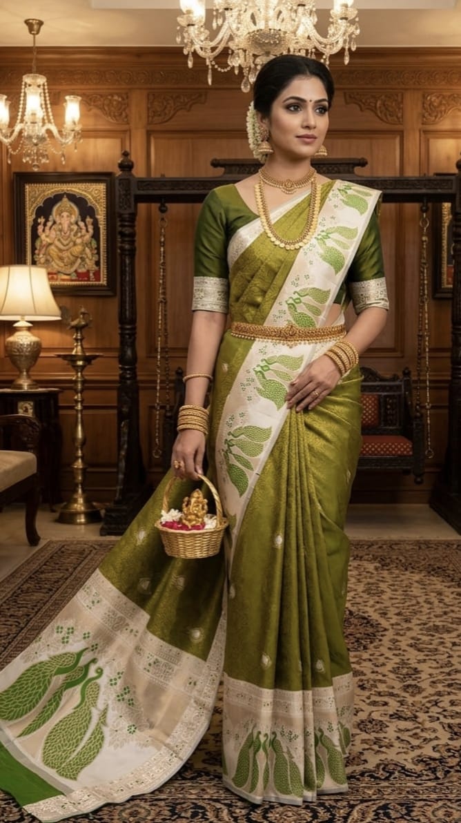 Mayil Pattu Saree Collection | Traditional & Elegant Semi Silk Sarees  I MAYIL015