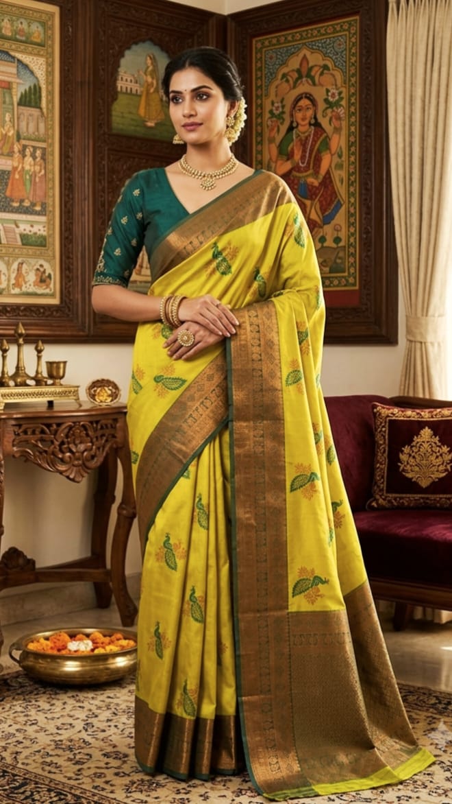 Mayil Pattu Saree Collection | Traditional & Elegant Semi Silk Sarees I MAYILS001