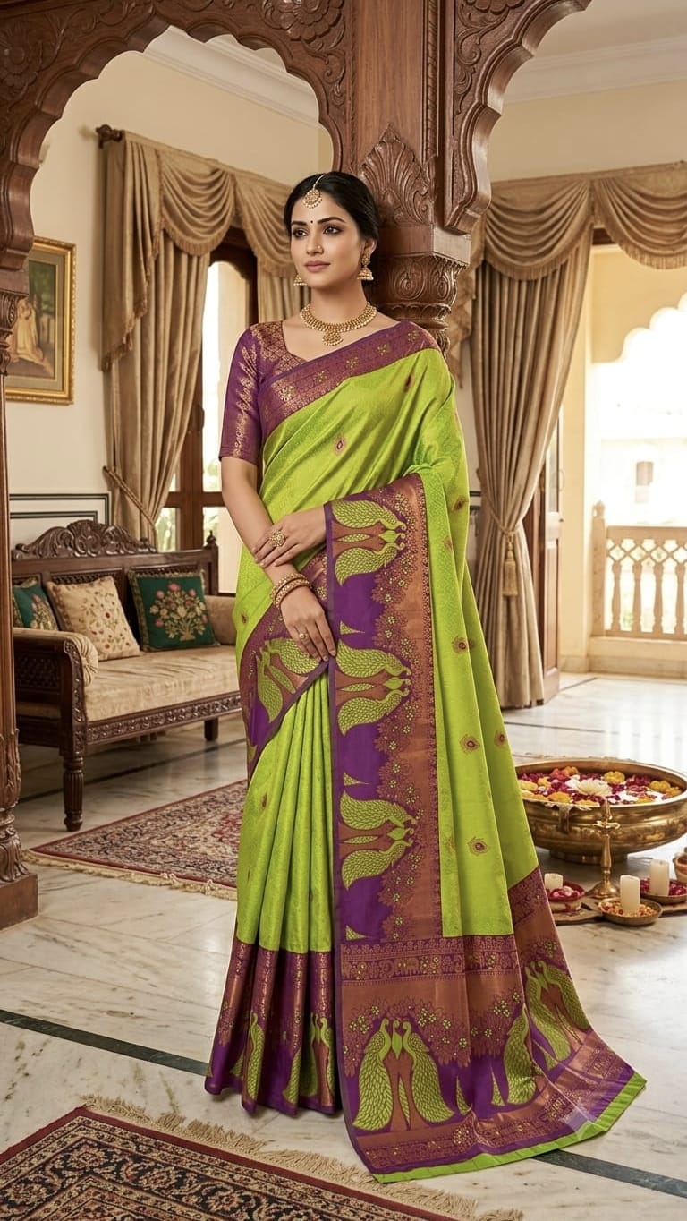 Mayil Pattu Saree Collection | Traditional & Elegant Semi Silk Sarees I MAYIL009