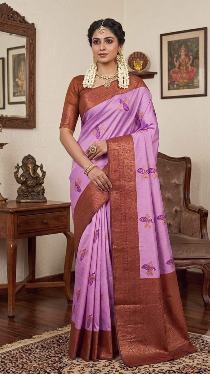 Mayil Pattu Saree Collection | Traditional & Elegant Semi Silk Sarees I MAYILS008