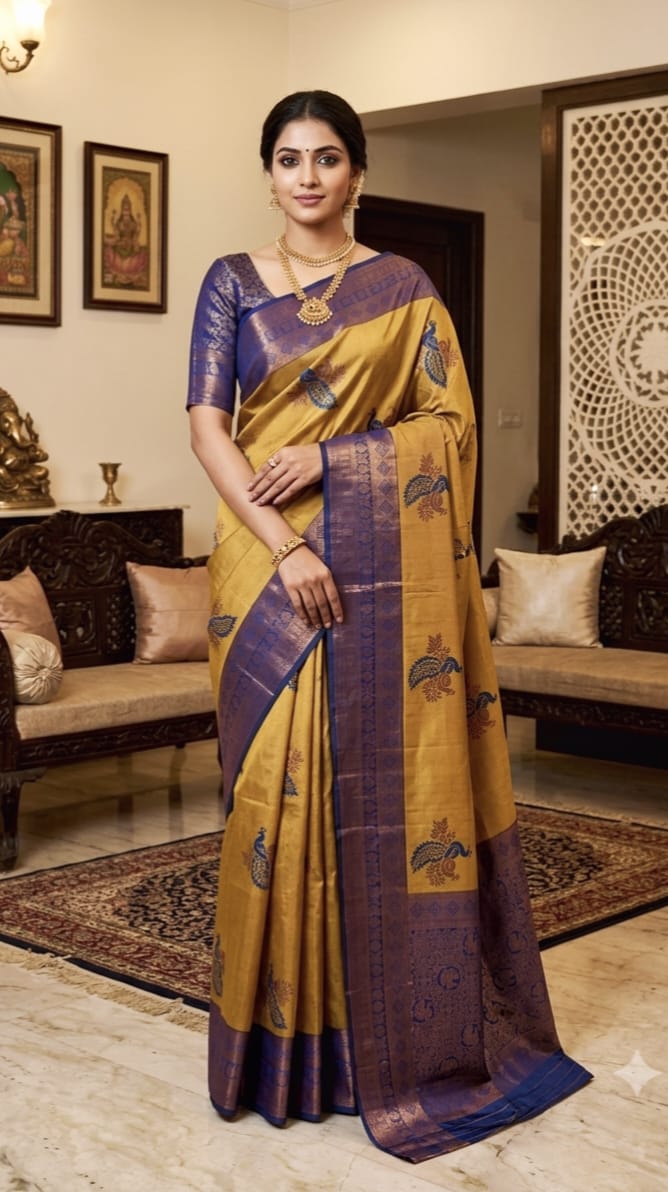 Mayil Pattu Saree Collection | Traditional & Elegant Semi Silk Saree | MAYILS002