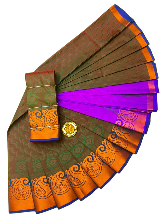 Emboss Silk Saree | Semi Silk Saree with Rich Embossed Design | ANUSH23