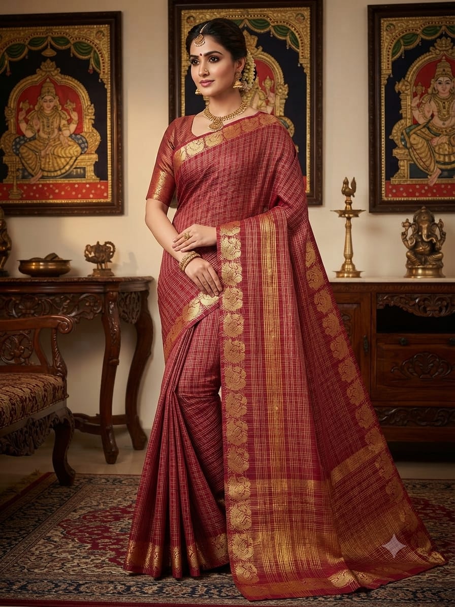 Chettinad Cotton Sarees – Traditional & Comfortable Cotton Sarees - CHETCK02