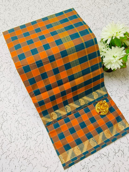 Chettinad Cotton Sarees – Traditional & Comfortable Cotton Sarees - CHETCK03