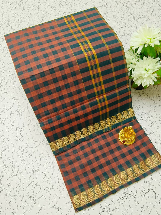 Chettinad Cotton Sarees – Traditional & Comfortable Cotton Sarees - CHETCK06