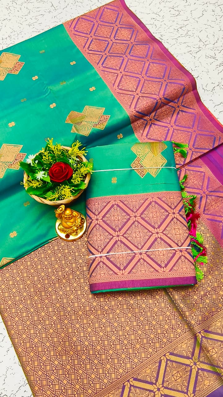 Luxury Meena Soft Silk Saree – Hot Pink / Rani Pink | LMSSI08