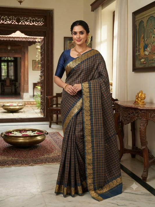 Chettinad Cotton Sarees – Traditional & Comfortable Cotton Sarees - CHETCK09