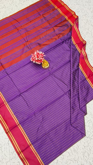 Aarani Soft Silk Saree – Teal Lilac | AARAN15 | Ravee Silk