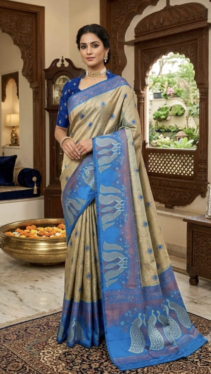 Mayil Pattu Sarees – Beautiful Peacock Feather Motif Sarees | MAYILFE-11