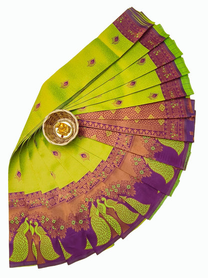 Mayil Pattu Sarees – Beautiful Peacock Feather Motif Sarees | MAYILFE-14