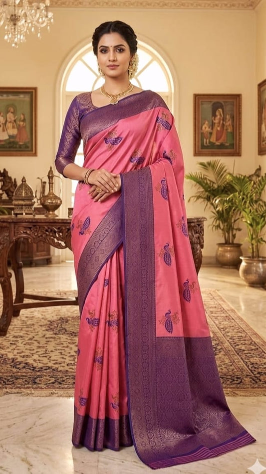 Mayil Pattu Sarees – Beautiful Peacock Motif Sarees | MAYIL_PL_09