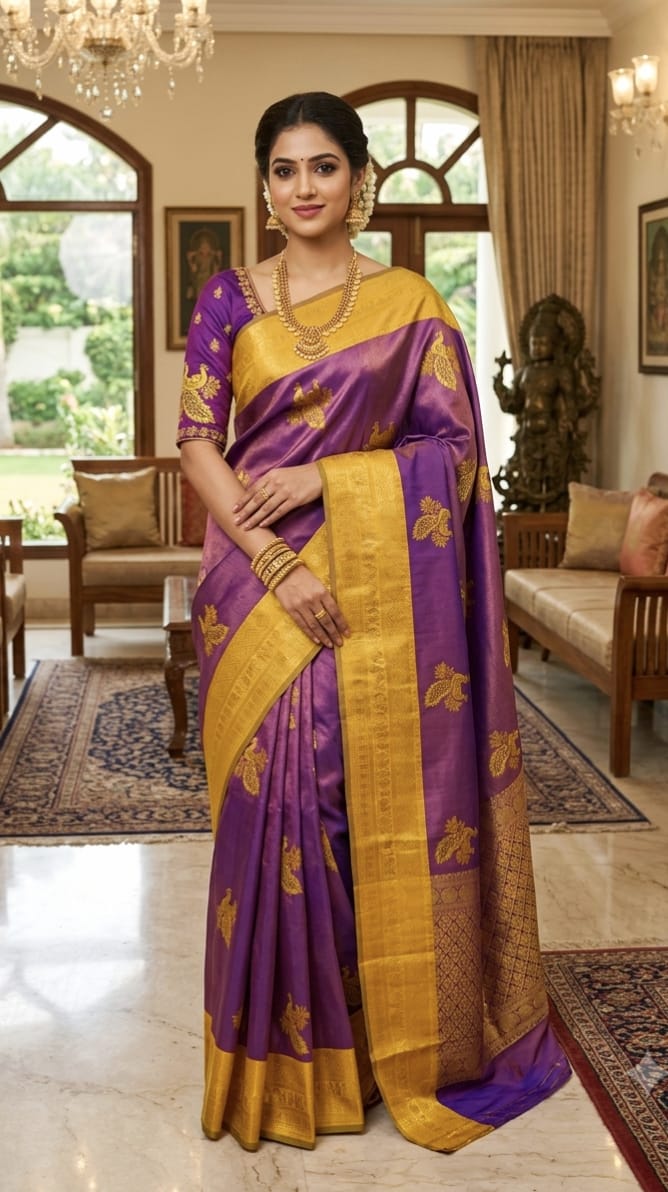 Mayil Pattu Sarees – Beautiful Peacock Motif Sarees | MAYIL_PL_12