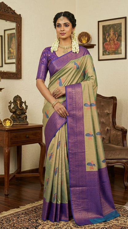 Mayil Pattu Sarees – Beautiful Peacock Motif Sarees | MAYIL_PL_16