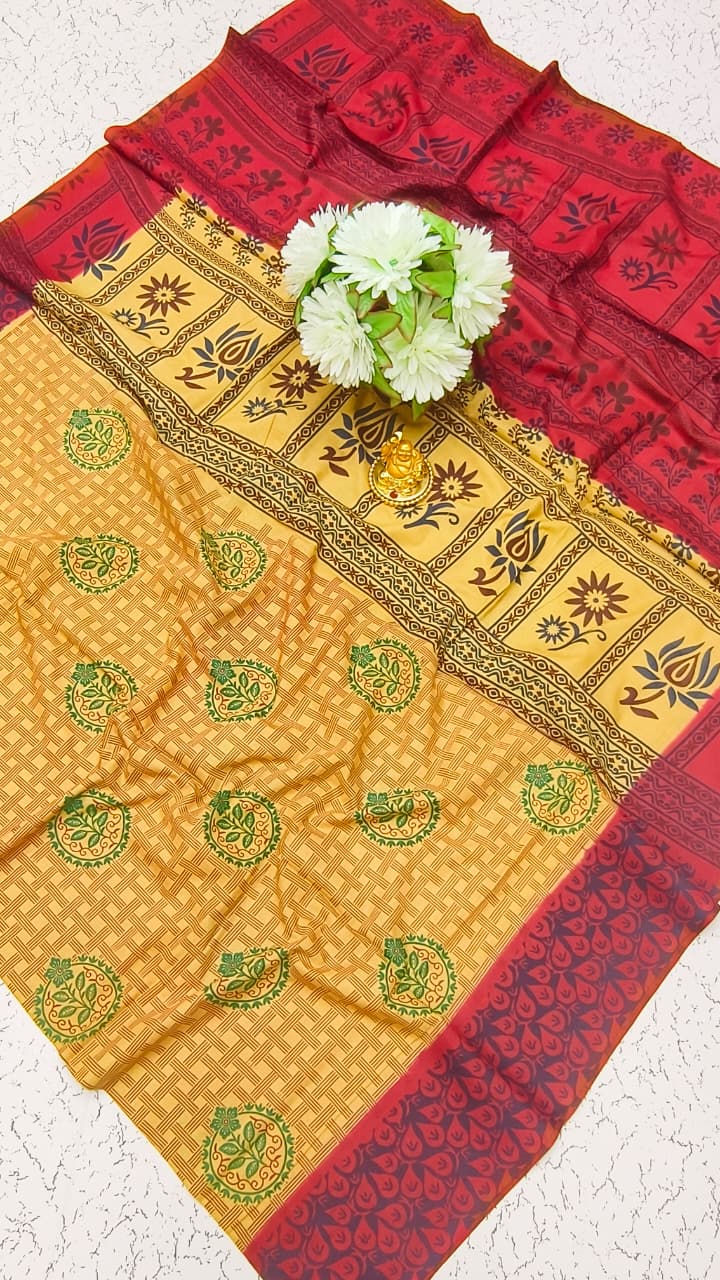 Soft Cotton Saree | Pure Cotton | Lightweight & Comfortable Everyday Wear | SFTCT03