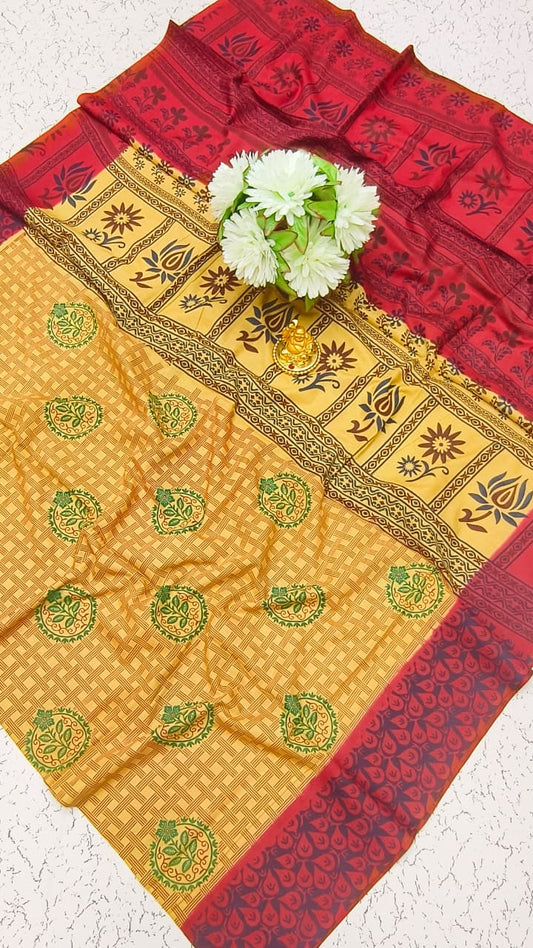 Soft Cotton Saree | Pure Cotton | Lightweight & Comfortable Everyday Wear | SFTCT03