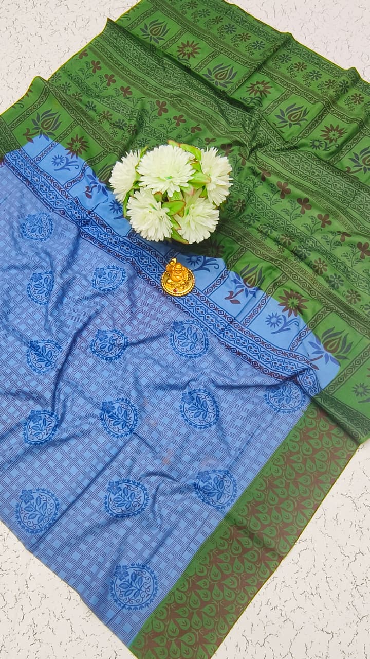Soft Cotton Saree | Pure Cotton | Lightweight & Comfortable Everyday Wear | SFTCT09