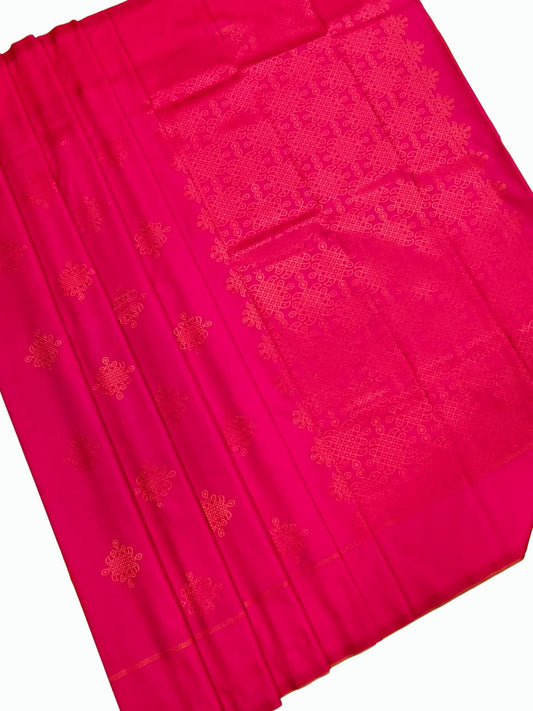Kolam Design Soft Silk Saree | Traditional Woven Pattern |  KOLAM06
