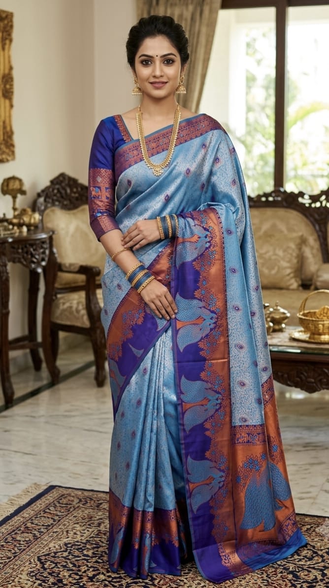 Mayil Pattu Sarees – Beautiful Peacock Feather Motif Sarees | MAYILFE-02