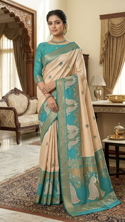 Mayil Pattu Sarees – Beautiful Peacock Feather Motif Sarees | MAYILFE-03